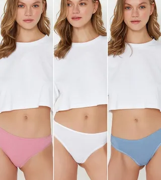 Pack of 3 Lace Trim Briefs
