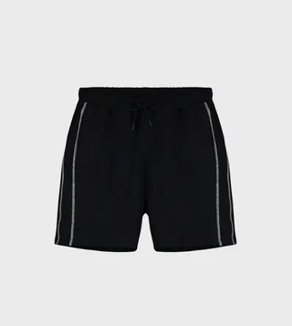 Drawstring Waist Stitch Detail Shorts