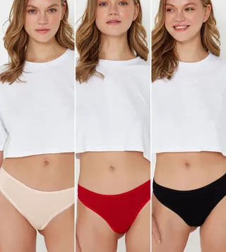 Pack of 3 Lace Trim Briefs