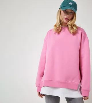 Side Zipper Oversized Sweatshirt