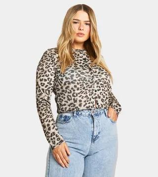 Leopard Print Button Front Cardigan