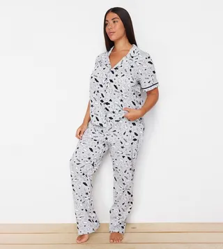 Printed Knitted Pyjama Set