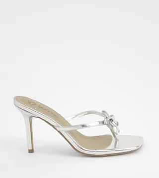 Toe Post Bow Detail Heel Sandals