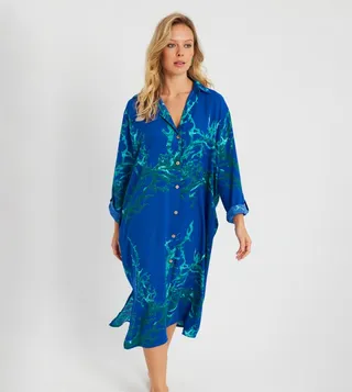 Printed Relaxed Fit Shirt Dress