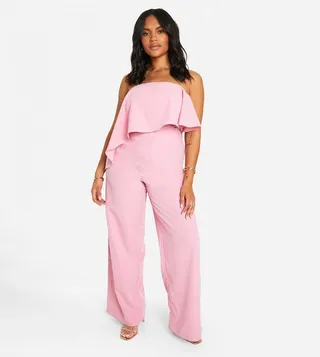 Drape Detail Bandeau Jumpsuit
