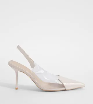 Patent Toe Cap Slingback Pumps