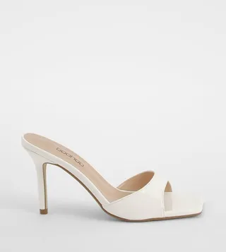 Patent Square Toe Heel Sandals