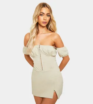 Milkmaid Bardot Skirted Skort Playsuit