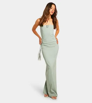 Tall Bengaline Buckle Detail Maxi Dress