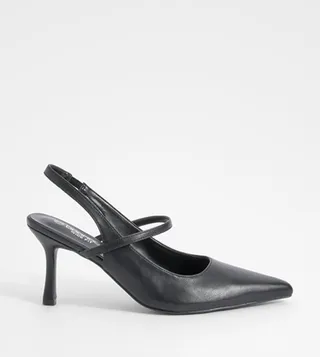 Wide Fit Slingback Strap Detail Pumps