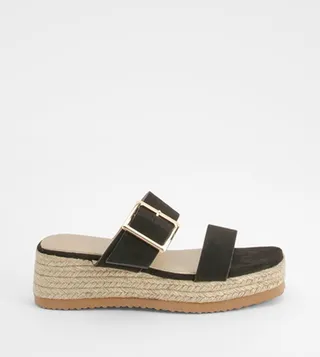 Buckle Strap Flatform Sandals
