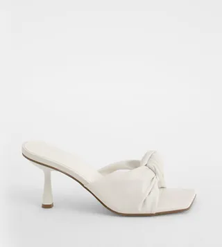 Padded Knot Front Heel Sandals