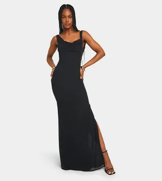 Tall Chiffon Cowl Neck Maxi Dress