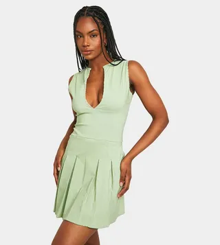 Tall Bengaline Pleated Playsuit