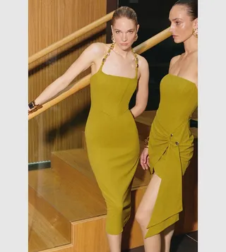 Accessory Detail Strappy Midi Dress