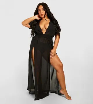 Shirred Waist Maxi Beach Kaftan