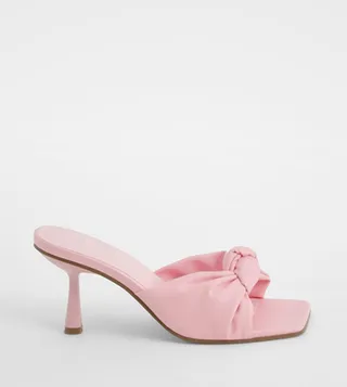 Padded Knot Front Heel Sandals