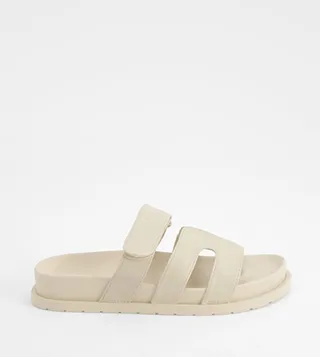 Cut-Out Detail Slide Sandals