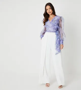 Overlay Wide Leg Trousers