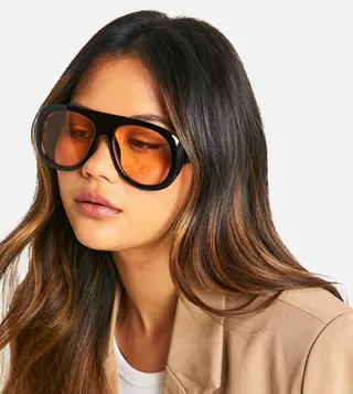 Black Frame Shield Sunglasses