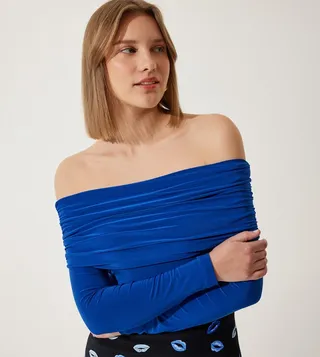 Solid Off Shoulder Top