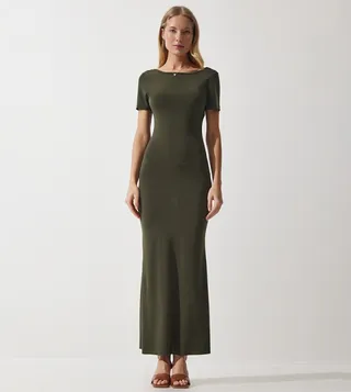Soli Backless Knit Maxi Dress