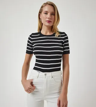 Striped Crew Neck Top