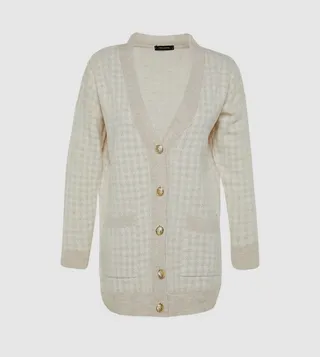 Patterned Knitted Cardigan