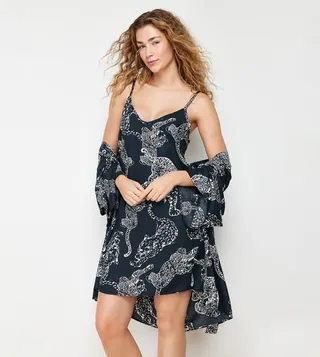 Leopard Print Woven Nightgown