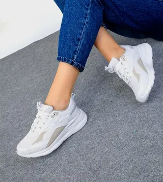 Round Toe Lace-Up Sneakers