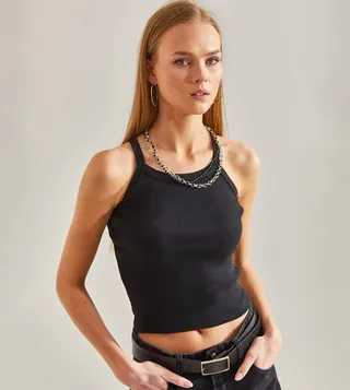 Ribbed Strappy Sleeveless Camisole Top