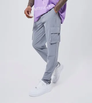 Elastic Waist Technical Stretch Cargo Trousers