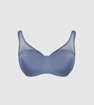 Curve Mesh Detail Covered Support Bra