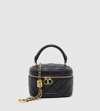 Quilted Two-Way Zip Mini Bag 