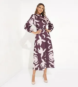 Printed Woven Midaxi Dress
