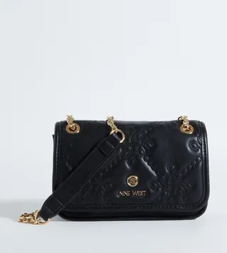 SAOIRSE Embroidered Chain Handle Crossbody Bag