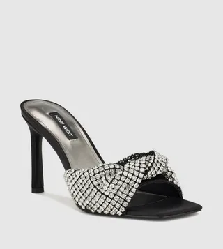 UMAH Embellished Open Toe Heel Sandals