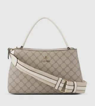ZOIE Patterned Logo Detail Satchel Bag