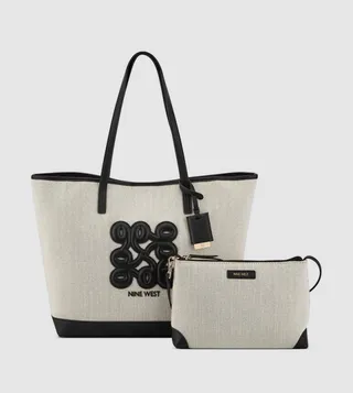 JENSON Textured Logo Detail Tote Bag Set