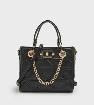 NANADI Quilted Top Handle Bag