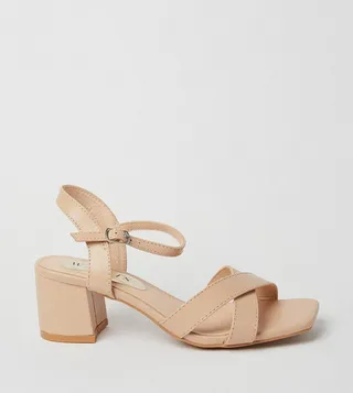 Samiya Cross Strap Medium Heel Sandal
