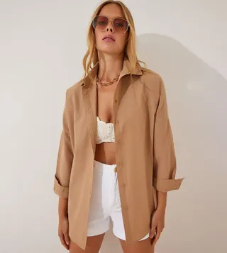 Oversized Longline Basic Shirt