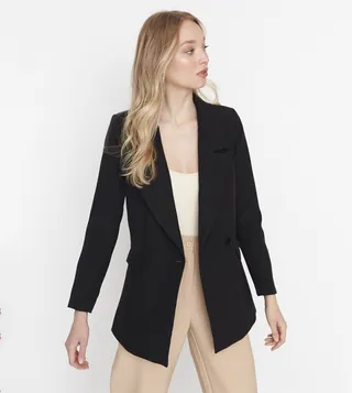 Lapel Collar Classic Blazer Jacket