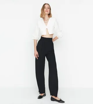Pleated Wide Leg Pants