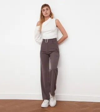 High Rise Straight Fit Trousers