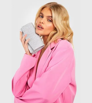 Glitter Envelope Clutch Bag and Chain