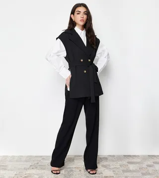 Double Breasted Blazer Vest
