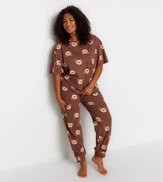 Teddy Bear Print Pajama Set