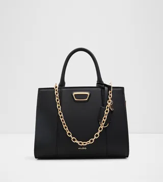 MEERYLE Chain Link Detail Satchel Bag