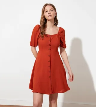 Causal A Line Mini Shirt Dress